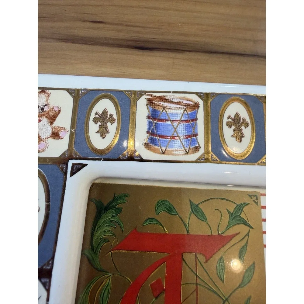 Vintage 1986 Terragraphics Nursery Rhyme Picture Frame Toyland Teddy Bear 6x7